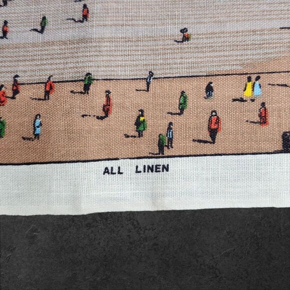 Vintage St. Paul’s Cathedral London Linen Wall Hanging 21"x19.5" Lamont Irish - Picture 3 of 7